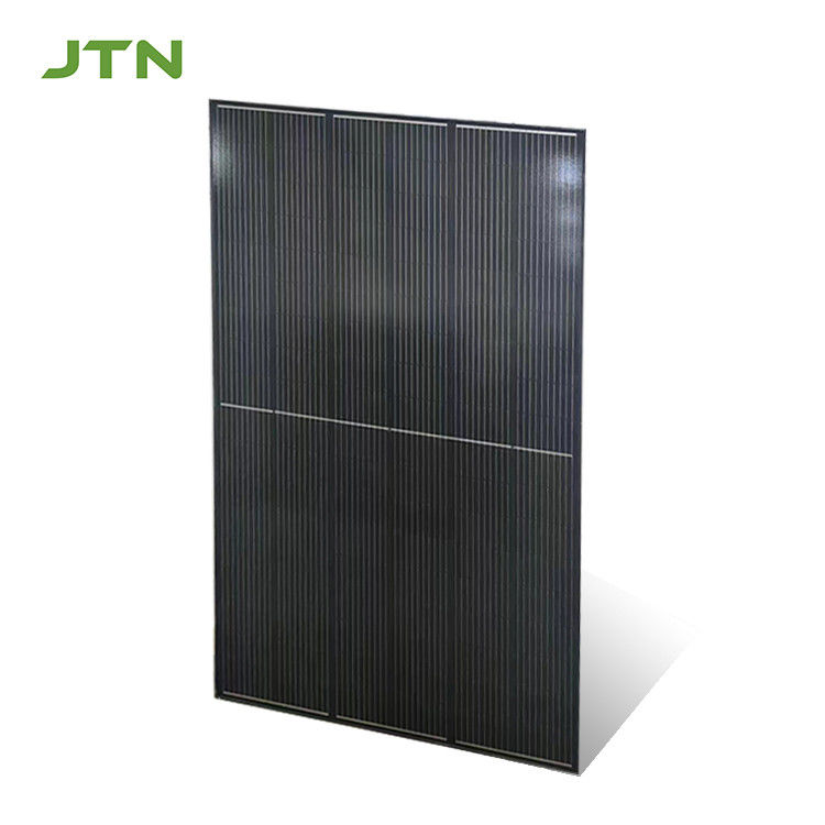 220 ভোল্ট আউটপুট 450W মোনো সোলার প্যানেল সমস্ত কালো ডিজাইন এবং কাস্টমাইজযোগ্য লোগো প্রিন্ট সহ